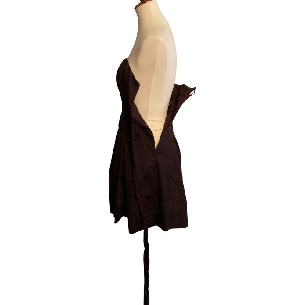 Y2K The Limited Strapless Fit and Flare Cocktail Dress Womens 4 Brown Cotton - Picture 7 of 13